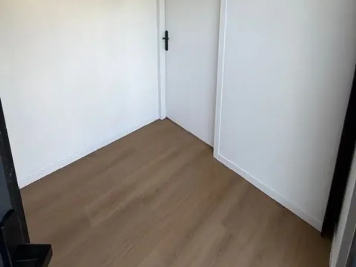 Pièce livrée, murs peints et parquet posé